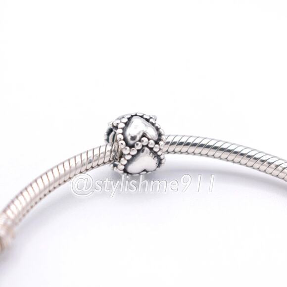 Authentic PANDORA Everlasting Love Charm - Picture 4 of 9
